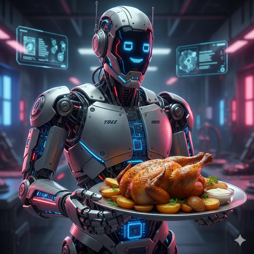 Futuristic AI robot representing advanced data engineering and backend development capabilities